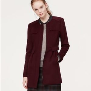 Ann Taylor LOFT burgundy maroon coat
